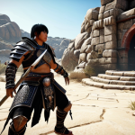 **A warrior class character in Black Desert Online, showcasing a powerful combat style.** (This reflects the user's choice of the Warrior class and its appeal.)